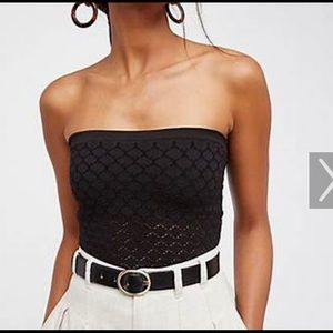Free people black mesh tube top
